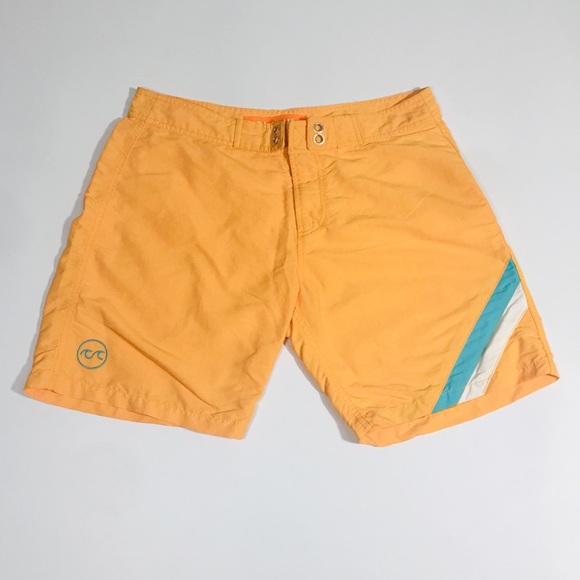 OLASUL Men’s Orange Solid Swim Trunks Size 32 (M) - Picture 1 of 7